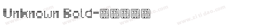 Unknown Bold字体转换